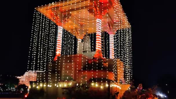 Jaipur Indien Circa 2022 Aufnahme Der Beleuchtung Bei Den Feierlichkeiten — Stockvideo
