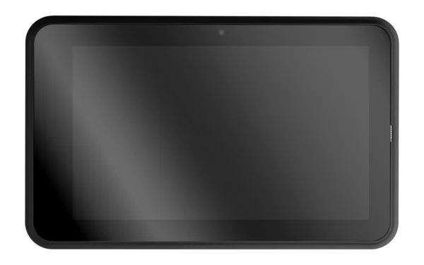 Vue frontale d'une tablette PC avec reflets lumineux . — Photo
