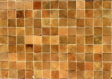 muur tegels, oranje tegels muur