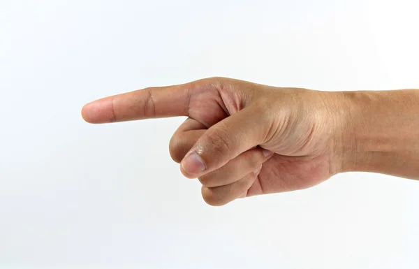 Hand on the isolated background Stock Picture