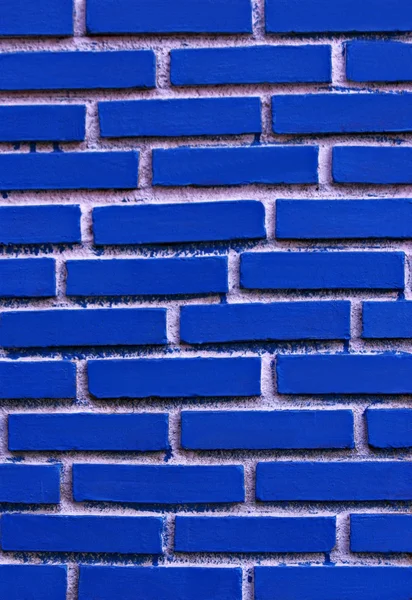 Textuur van blauwe grunge bakstenen muur, bakstenen muren blauw op een witte achtergrond — Stockfoto