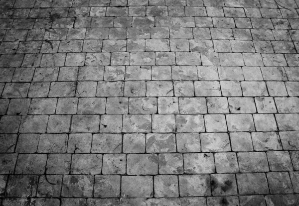 The fragment of a pavement  Black and white — Stock Photo, Image