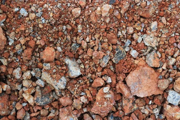 Batu atau Diisi dengan debu kotoran jalan di pedesaan — Stok Foto