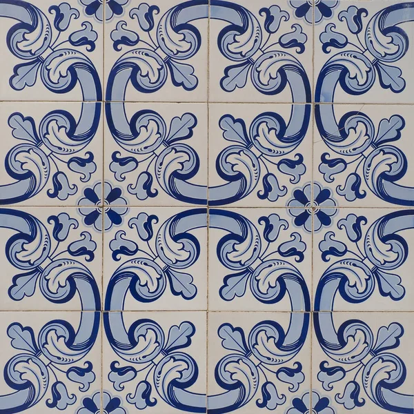 Фрагмент Будівельної Стіни Барвистими Керамічними Плитками Стін Azulejos Закривається Абстрактне — стокове фото