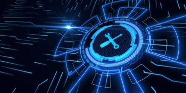 İnternet müşterileri için çevrimiçi teknik destek kavramı