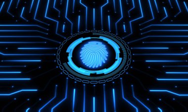 Ağ içinde parmak izi biyometrik verisi olan soyut veri koruması kavramı