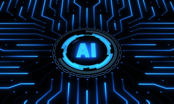 Artificiell Intelligens Internet Technology Concept — Stockfoto