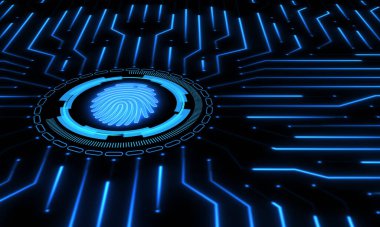 Ağ içinde parmak izi biyometrik verisi olan soyut veri koruması kavramı