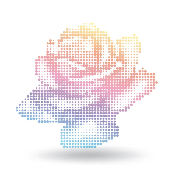 Ασυνήθιστο ράστερ "ουράνιο τόξο" τριαντάφυλλο — Διανυσματικό Αρχείο