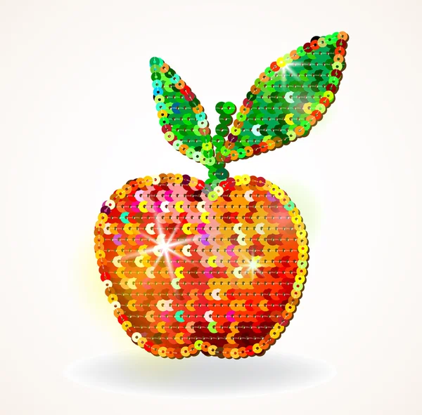 Apple sequins — Stock Vector