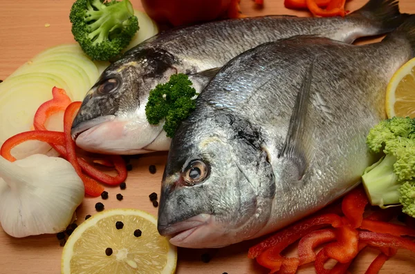 Raw dorado fish — Stock Photo, Image