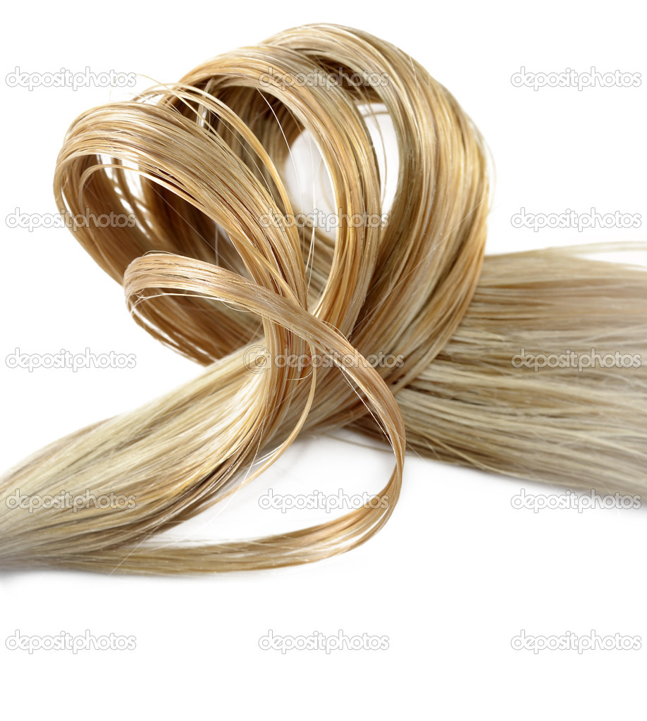 Blond Hair isolated on white