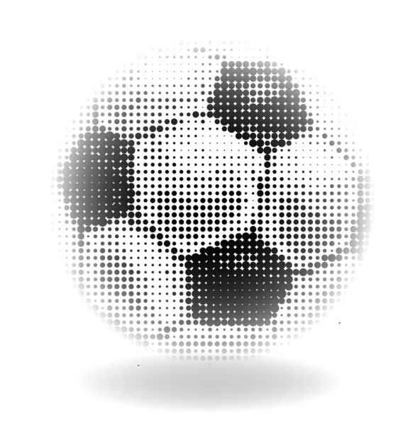 Balón de fútbol de medio tono — Vector de stock