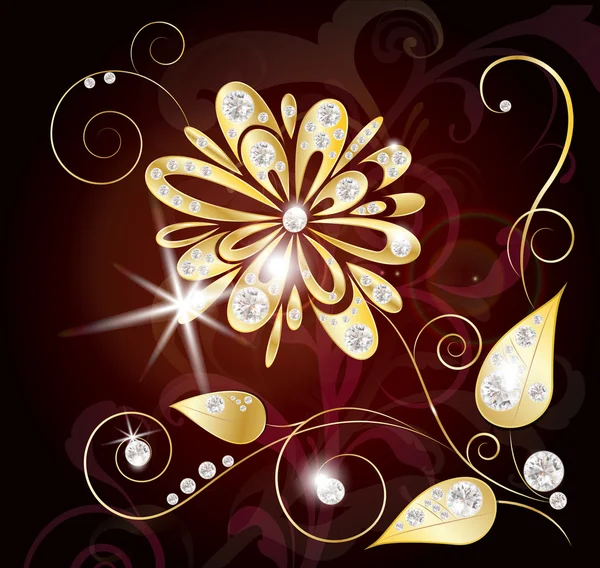 Diamant fleur — Image vectorielle