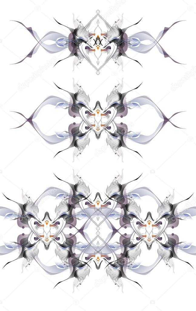 Abstract winter pattern in the Art Nouveau style