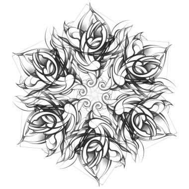 soyut bir süs. Ajur, mandala