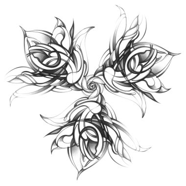 art nouveau tarzında soyut kış desen