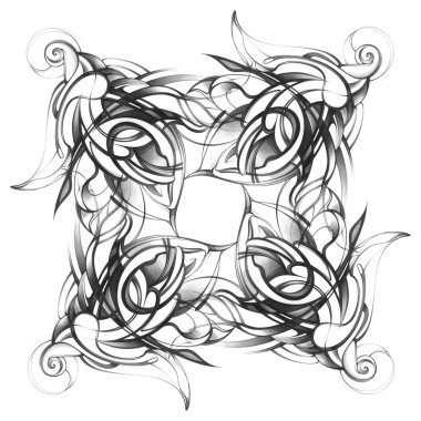 art nouveau tarzında soyut kış desen