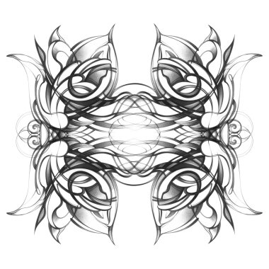 art nouveau tarzında soyut kış desen