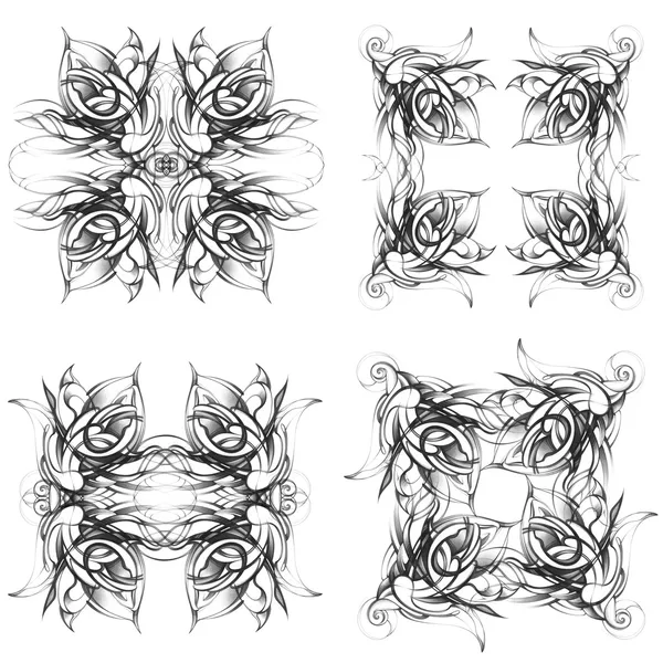 art nouveau tarzında soyut kış desen