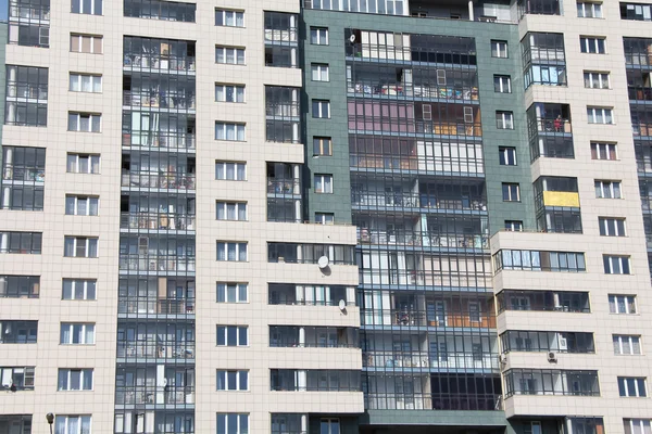 Balkons, windows, vloeren. — Stockfoto