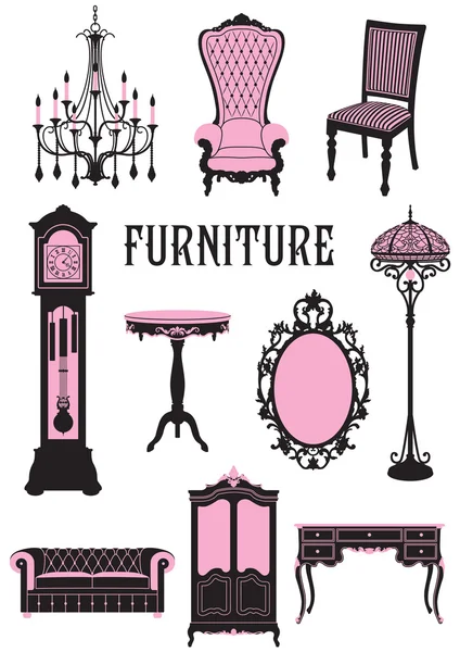 Muebles — Vector de stock