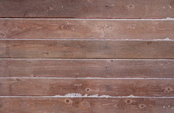 Achtergrond Van Bruine Planken Bedekt Met Vorst Kopieerruimte — Stockfoto