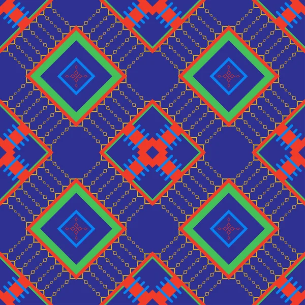 Geometrische Ethnische Orientalische Muster Traditionell Design Viereckigen Geometrischen Nahtlosen Ethnischen — Stockvektor