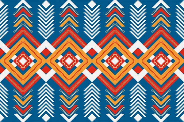 Tribal Ethnic Pattern Geometric Elements Vector Seamless Fabric Home Wallpaper — Stock Vector