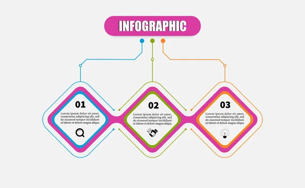 Square Vector Design Template Icon Point Banner Number Graphics Bubbles — Stockvektor