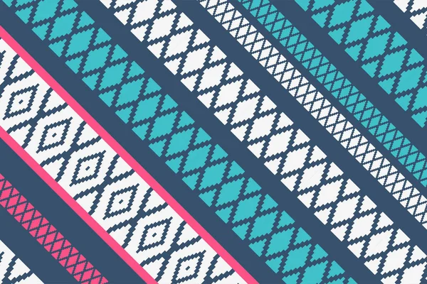 Tribal Ethnic Pattern Geometric Elements Vector Ikat Pattern Fabric Wallpaper — Stockvektor