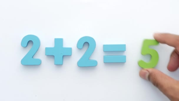 Błąd w formule matematycznej na temat koncepcji edukacji w białej księdze — Wideo stockowe