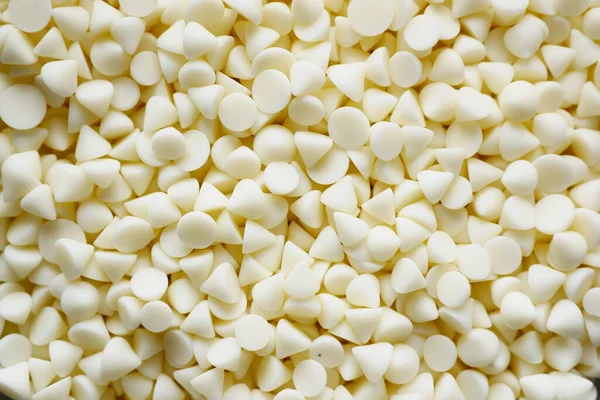 Detail shot of white color Chocolate chips — Stock Photo, Image