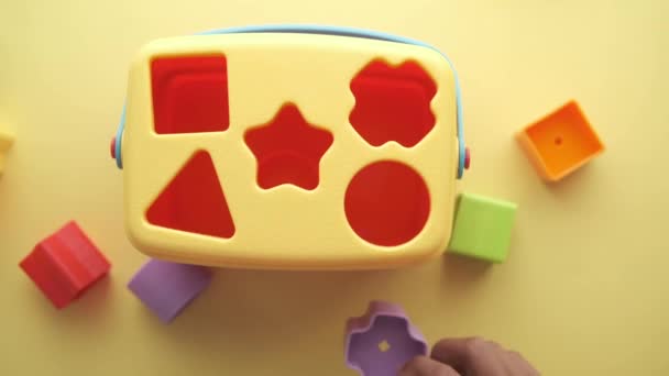 Formas geométricas para jogos e aprendizagem de crianças. — Vídeo de Stock