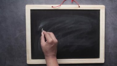 Siyah arkaplanda bir tebeşir tahtasında etik sözcük ,