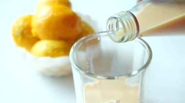 Mango smoothie ve taze mango. .