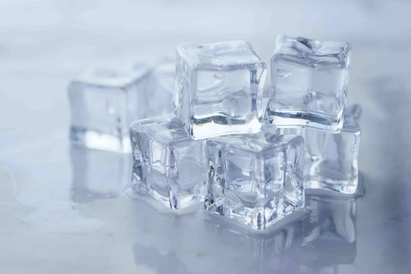 Close Many Ice Cubes White Background — Stock Photo, Image