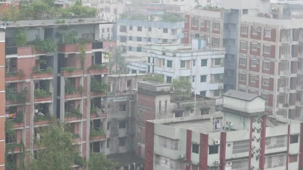 Staré Obytné Budovy Městě Dhaka Bangladéši — Stock video