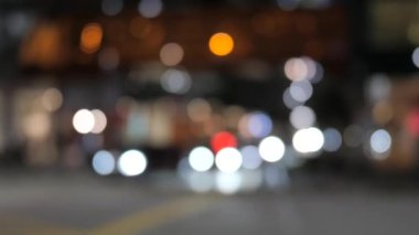 Singapur 'da gece şehir manzaralı odak dışı arkaplan ,