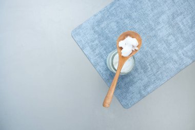 Hindistan cevizi yağlı kaşık. ,