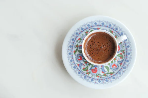 Cup Turkish Coffee Table Outdoor — Stockfoto