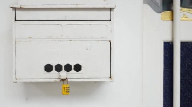 mailbox postbox letter on wall .