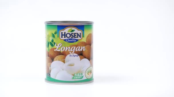 Dhaka Bangladesh June 2022 Longans Fruits Tin Container White — Stockvideo