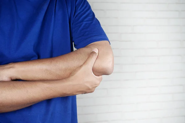 Man Elbow Pain Pain Relief Concept — Stock Photo, Image