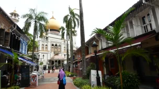Detalhe Tiro Masjid Sultan Singapore — Vídeo de Stock