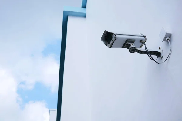 Cctv Security Camera Operating Outdoor — Foto Stock