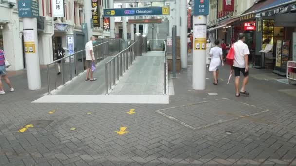 China Town Singapur Czerwiec 2022 China Town Metro Stacja Mrt — Wideo stockowe