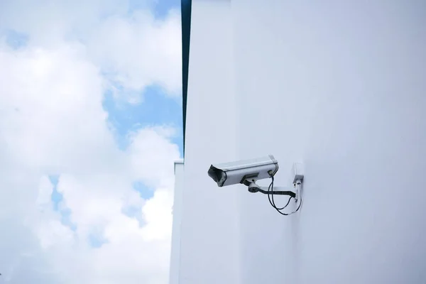 Cctv Security Camera Operating Outdoor — 图库照片