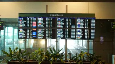 Havaalanına varış ve varış panosu