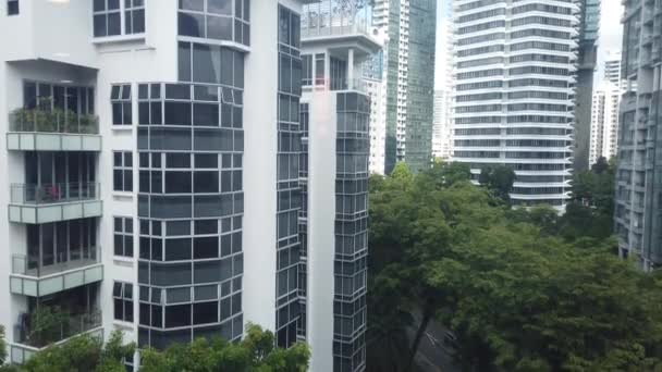 High Angle View Singapore Residential Buildings — Stockvideo